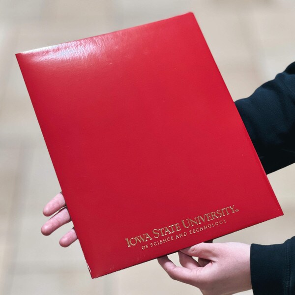 Iowa State Standard Red Glossy Folder